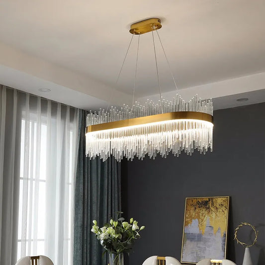 Gold LED Crystal Chandelier - Luxurie Home