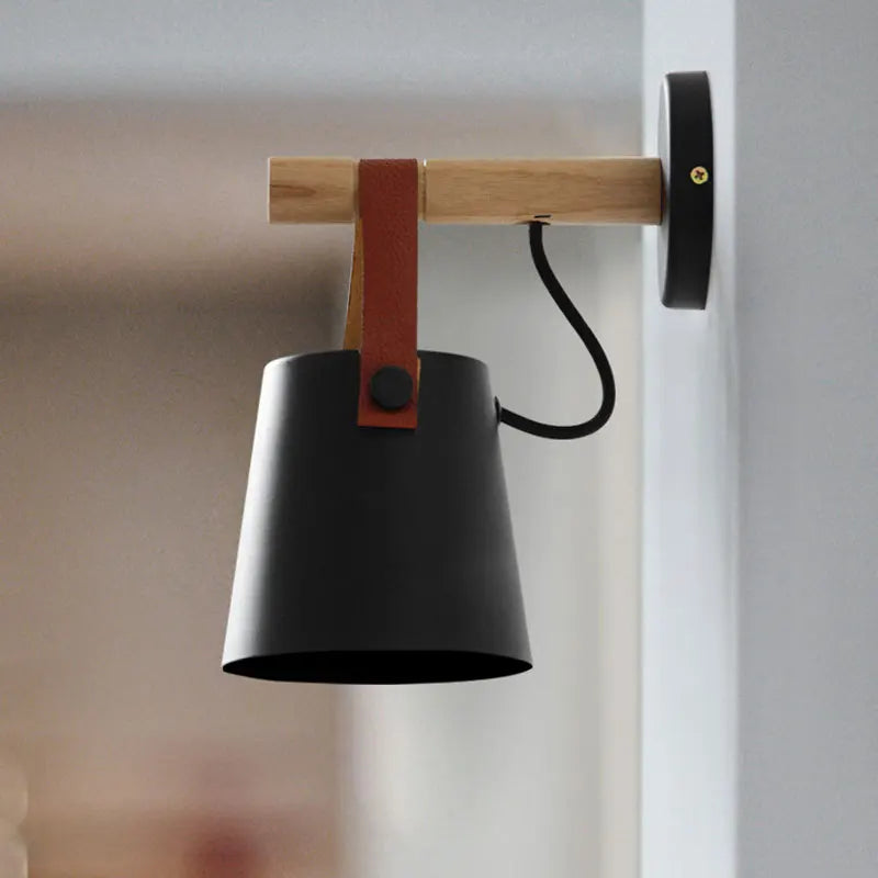 Nordic Hanging Wooden Wall Lamp - Luxurie Home