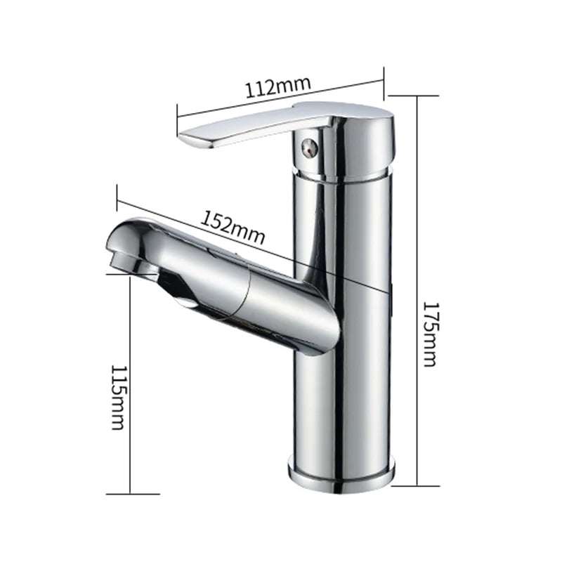 Modern Pull Out Bathroom Faucet - Luxurie Home