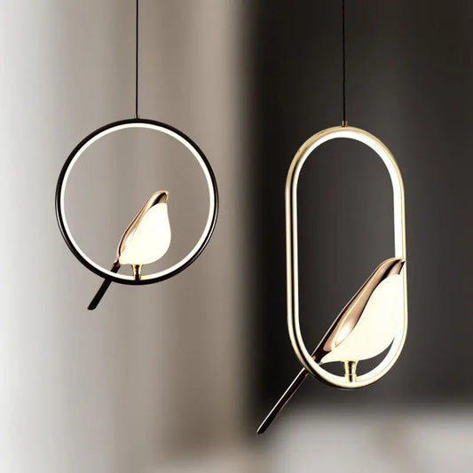 Hanging Magpie Bird Pendant - Luxurie Home