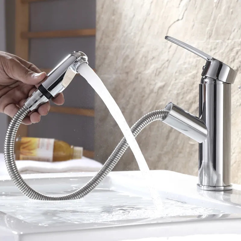 Modern Pull Out Bathroom Faucet - Luxurie Home