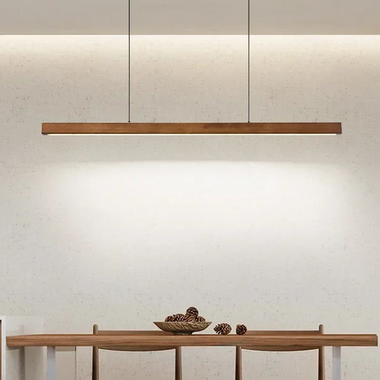 Modern Wood LED Strip Pendant - Luxurie Home