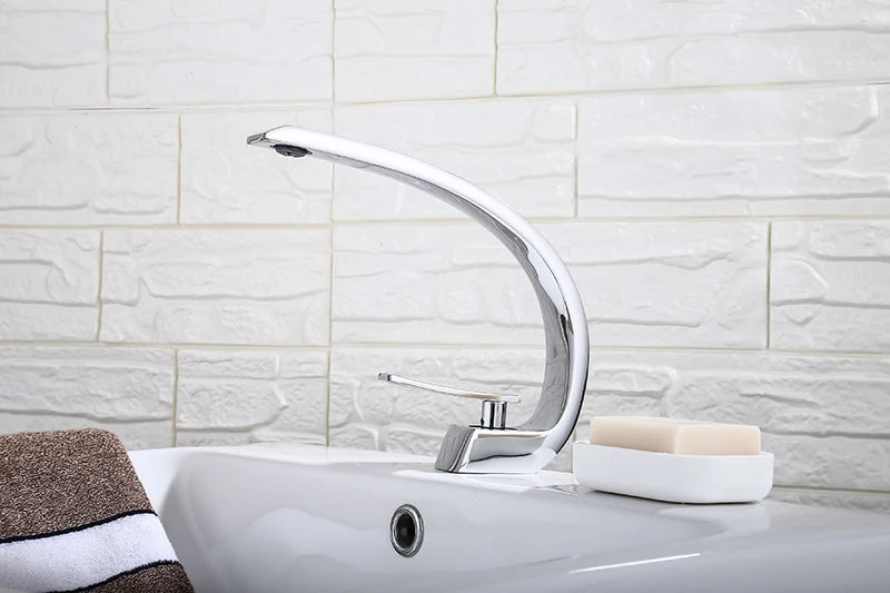 Crane Shaped Single Handle Basin Faucet - Luxurie Home