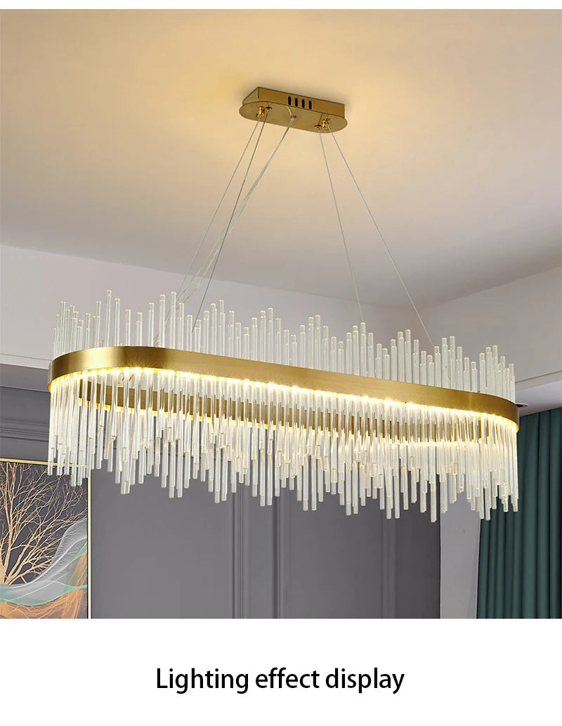 Gold LED Crystal Chandelier - Luxurie Home