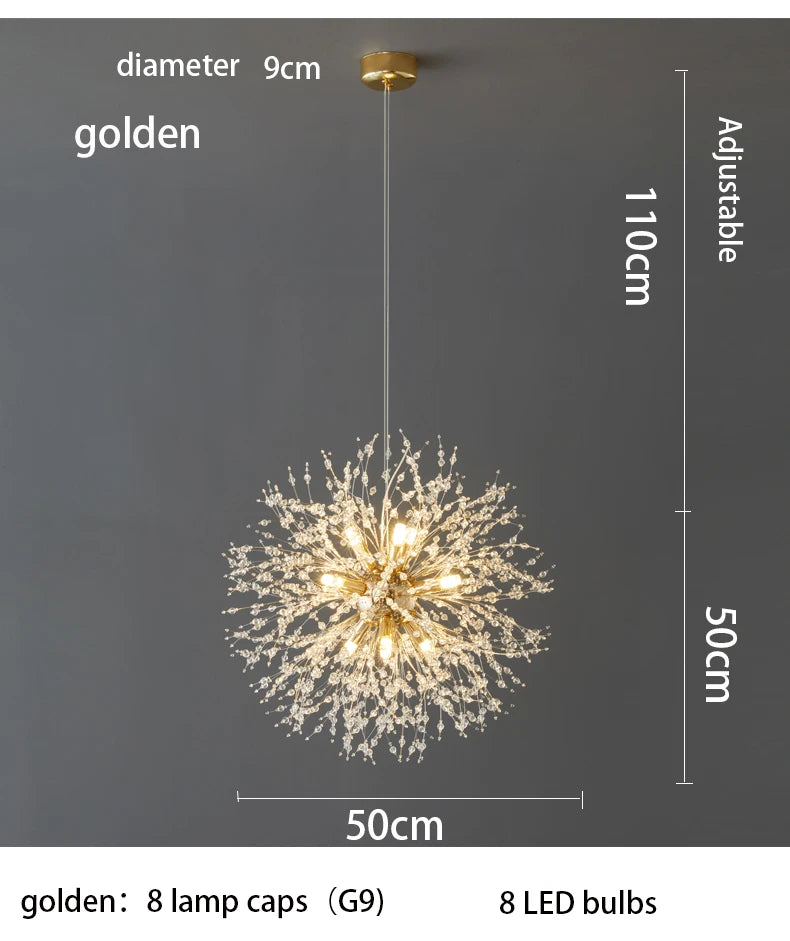 Fireball Crystal Pendant Chandelier - Luxurie Home