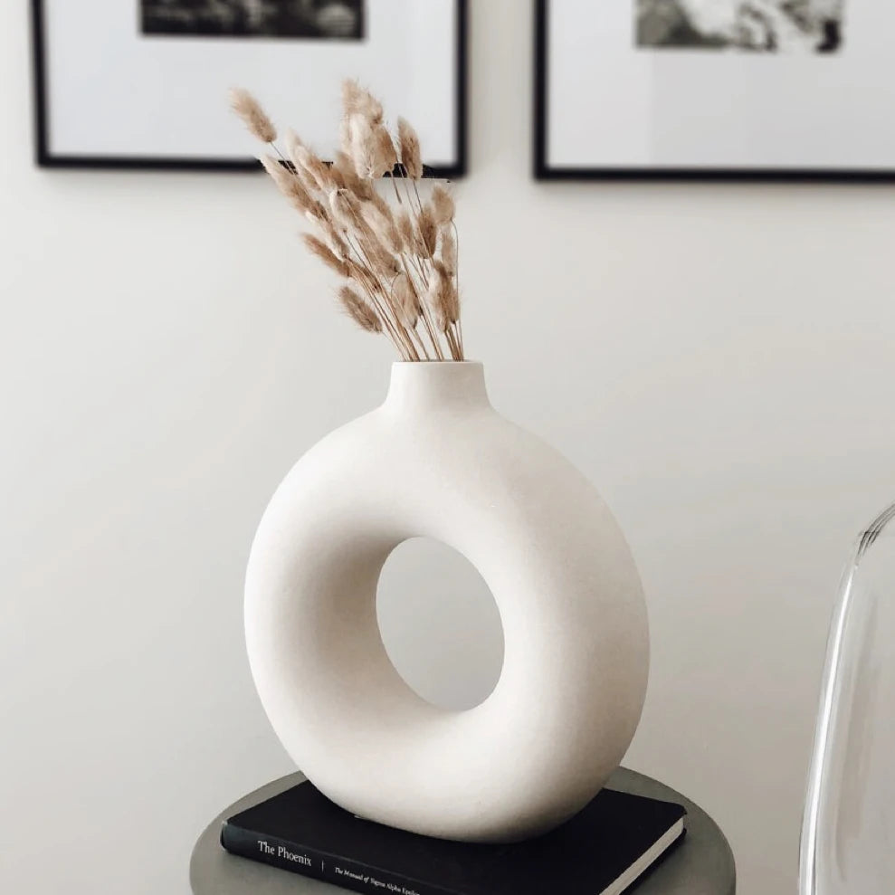 Nordic Circular Ceramic Vase - Luxurie Home