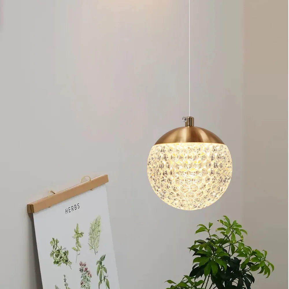 Luxury Hanging Crystal Ball Light - Luxurie Home